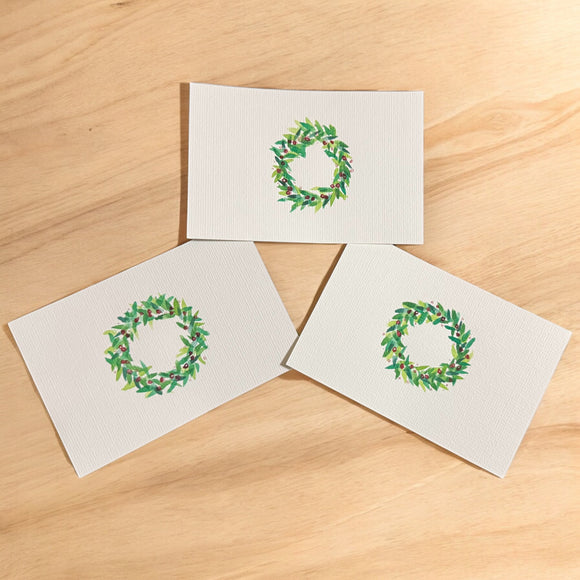 Minimalist Wreath Postcard