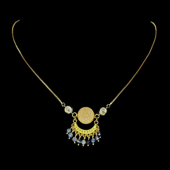 Lapis Lazuli 1 Charm Necklace