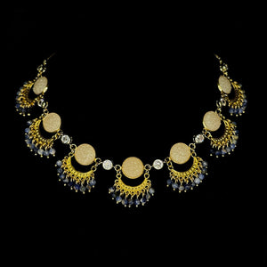 Lapis Lazuli Bead and Cab Necklace